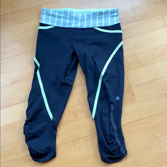 Lululemon Run: Pace Crop black mint reflective - Picture 3 of 8